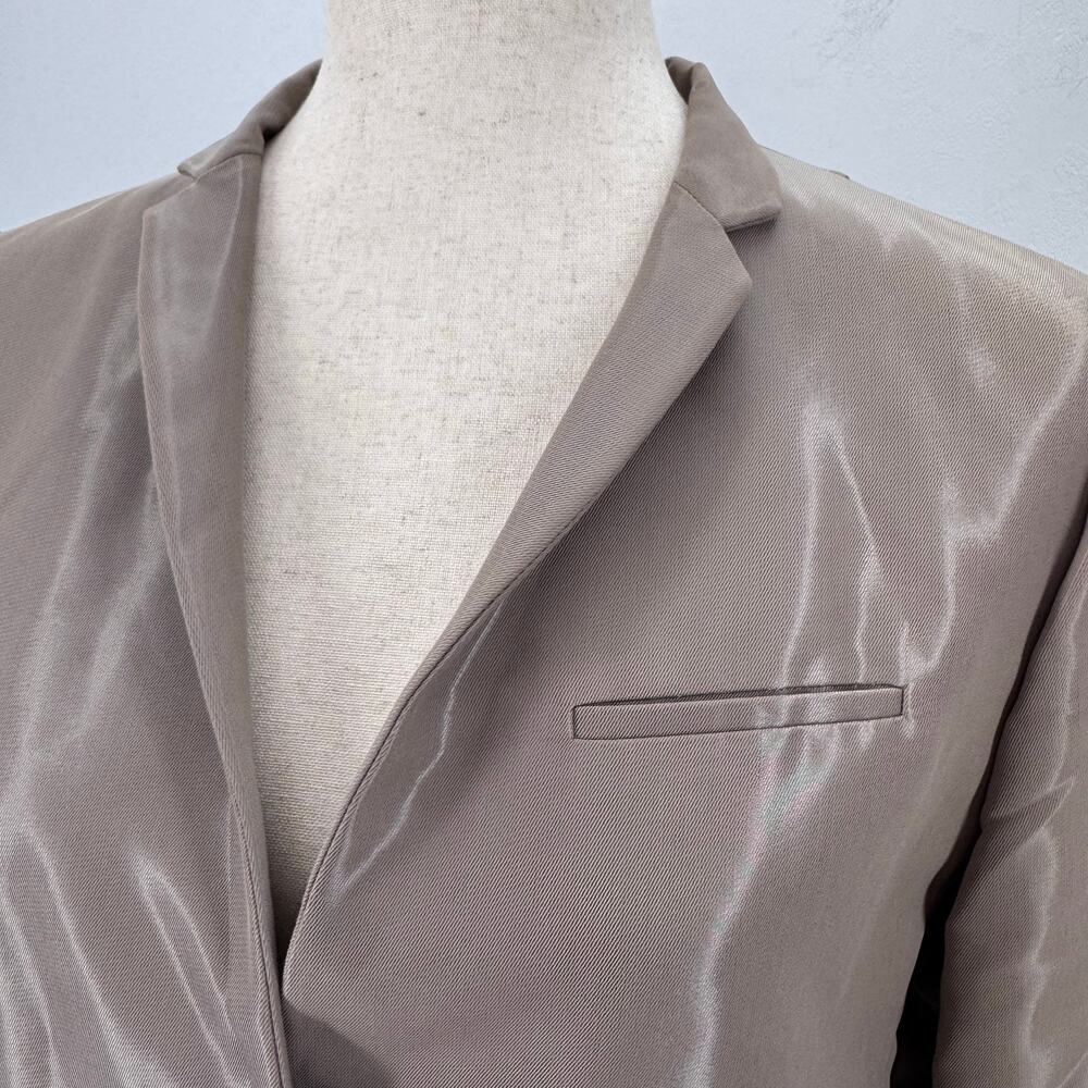 Jil Sander Shiny Blazer Women 40 Quiet Luxury Capsule Italy Career Office Preppy - Picture 3 of 9